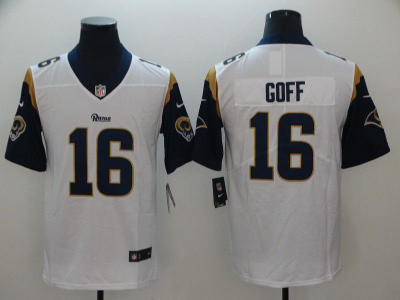 Men Los Angeles Rams #16 Goff White Nike Vapor Untouchable Limited Playe NFL Jerseys